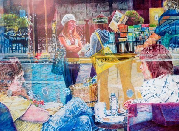 STARBUCKS REFLECTIONS
Coloured pencil drawing